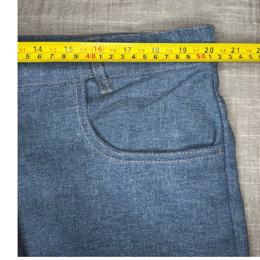 Haband Fit-Forever Mens Blue Polyester Twill Straight Leg Pants W40 L29 DISCO - Picture 5 of 11